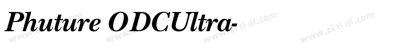 Phuture ODCUltra字体转换